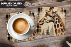 Cute Animals Square Coaster PNG Bundle, Digital Coaster Set Product Image 12