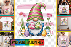 Sweet TSHIRT PNG Art Ideas, Easter Gnomes Product Image 1
