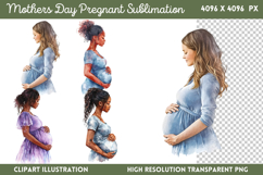 Mothers Day Pregnant Sublimation PNG Product Image 1