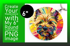 Unique Colorful Dog Round Design Keychain Pattern Product Image 1