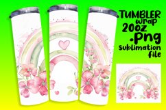 Vibrant Rainbow Design 20oz Tumbler Wrap Product Image 1