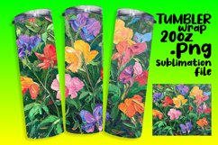 Sublimation Wrap with Beautiful Oil Flower Art Product Image 1