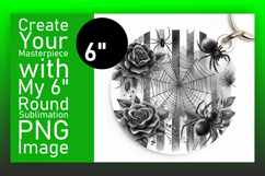 Sophisticated Round Design Keychain Template , Halloween Product Image 1
