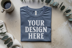 Athletic Heather Folded Bella Canvas 3001 Flat Lay T-Shirt Product Image 1