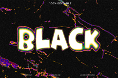 Stylish BLACK text graphic with vibrant, textured design Product Image 1