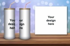 Straight Tumbler Wrap Mockup, tumbler sublimation mockup Product Image 1