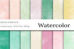 Tropical Soft Colors Watercolor Digital Papers Product Image 1