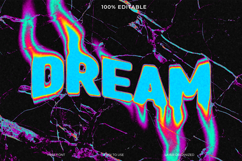 Vibrant Dream Text on a Marbled Background Product Image 1