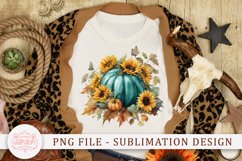Teal Pumpkin Sublimation Design Product Image 1