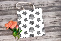 B&amp;W floral seamless pattern 3, digital paper Product Image 5