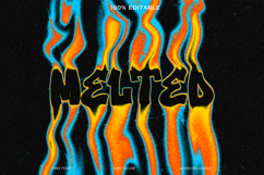 Vibrant Melted Text Graphic Design for Creative Projects Product Image 1