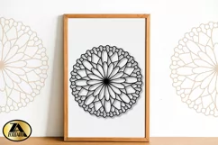 Flower Mandala SVG PNG EPS DXF Floral Mandala SVG Cut file Product Image 6