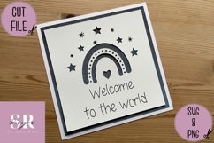 New baby card | Paper cutting | Cut and draw card svg Product Image 4