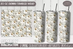 3D Seamless Sublimation Skinny Tumbler Wrap| 20oz | Png Product Image 1