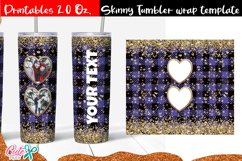 Valentines day Heart frame 20 Oz. Skinny Tumbler wrap subli Product Image 2