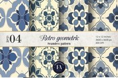 Retro Geometric Pattern | Vintage Geometric Texture Product Image 1