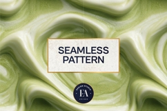 Matcha Latte Swirl Pattern, Creamy Matcha Abstract Paper Product Image 3