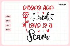Anti Valentine's Day Quote SVG | Love Is a Scam Product Image 3