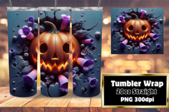 STUNNING 20oz Tumbler Design for Any Occasion , 3D Pumpkin Product Image 1