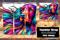 VIBRANT 20oz Tumbler Wrap PNG , Dog Product Image 1
