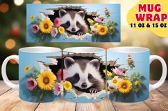 Whimsical Animal Mug Wraps: Springtime Sublimation Product Image 1