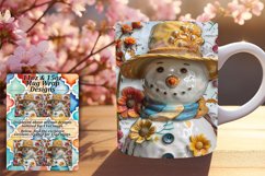 Winter Holiday Snowman Mug Wrap 11oz/15oz Seasonal Delight Product Image 1