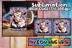 Wholesome memories sublimation wrap, Cute Cow Product Image 1
