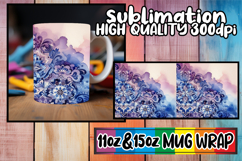 Pure joy 11oz 15oz sublimation wrap, Watercolor Pattern Product Image 1