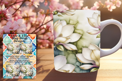 Inspiring 15oz Mug Wrap Png Template , Flowers Product Image 1