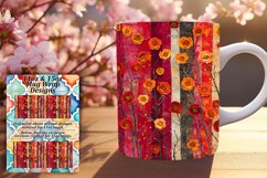 Spring Blossom Stripe Mug Wrap - Vibrant Charm Product Image 1