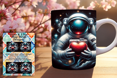 CUSTOM 11oz Mug Wrap PNG Artwork , Astronaut Product Image 1