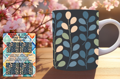 Chic 11oz Mug Wrap Png Design , Flowers Product Image 1