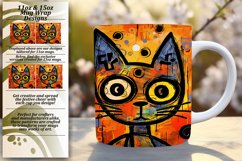 Feline Brushstrokes: Sublimation Mug Wrap Product Image 1