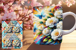 Fun 11oz Mug Wrap Png Design , Flowers Product Image 1