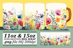 Elegant Floral Spring Mug Wrap - 11oz 15oz Product Image 1