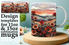Enchanting Blooming Flower 3D Mug Wrap Sublimation 11oz Product Image 1