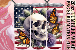 SWEET SERENITY 20oz TUMBLER WRAP, Skull USA Product Image 1