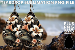 LUMINOUS Teardrop Earrings GIFT PNG, Leopard Prints Product Image 1