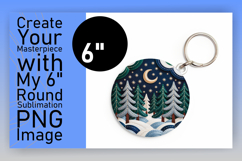 Whimsical Circle Design Keychain Template , Holiday Product Image 1
