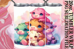 Radiant thoughts 20oz tumbler wrap, Cute Animals Product Image 1