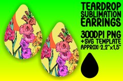 Eye-catching Flower Pattern Teardrop Earring Design Product Image 1