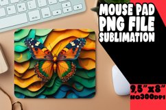 Spring Delight Sublimation Mouse Pad with Vibrant Butterflie Product Image 1