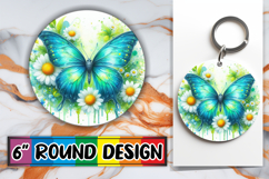 Sweet Round Ornaments Design, Butterfly Product Image 1