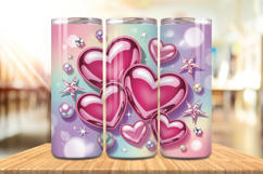 Valentine’s Day Cute Girl &amp; Love Tumbler Wrap PNG Big Bundle Product Image 2