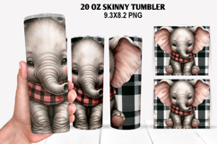 Elephant Skinny Tumbler 20oz Wrap Design, Animal Tumbler Wra Product Image 1