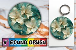 Springtime Blooms Sublimation Round Design PNG Product Image 1