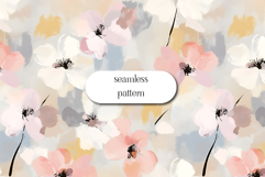 Soft Watercolor Floral Seamless Pattern in Blush and Neutral Product Image 1