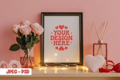 Valentine Cozy Frame PSD JPEG Mockup Product Image 1