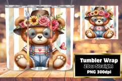 Stylish 20oz Tumbler Template , Teddy Bear Product Image 1