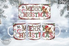 Christmas Mug Wrap Design - Christmas Snowman Sublimation Product Image 2